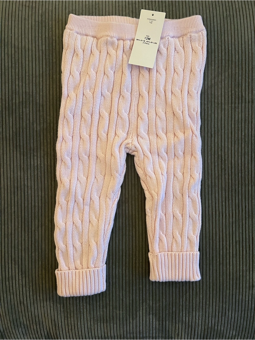 Ralph Lauren cable-Knit Baby Pants - Light Pink